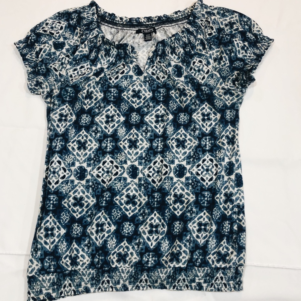 Blue floral top